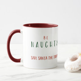 Caneca Engraçado Cama de Natal