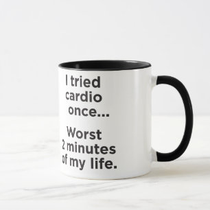 Caneca Engraçado Cardio Gym Humor Motivacional