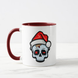 Caneca Engraçado Caveira de Natal, Estilo de Cartoon