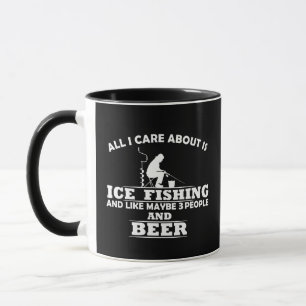 Caneca Engraçado cerveja de bebendo e gelo dizendo: