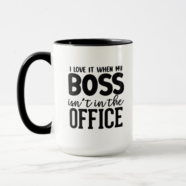 Caneca Engraçado Chefe escritório de arte (Esquerda)