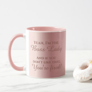 Caneca Engraçado Chefe Lady Café Mug Humorous Chefe Pre