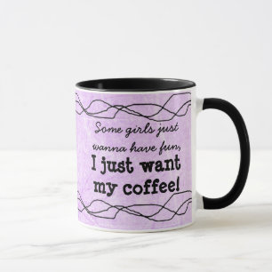 Caneca Engraçado Coffee Mug Púrpura de Mulher