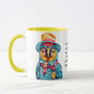 Caneca Engraçado Conselhos De Uma Macaw