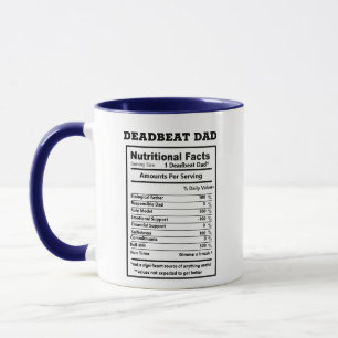 Caneca Engraçado Deadbeat Pai Citações Sarcásicas