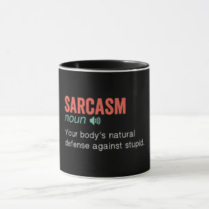Caneca Engraçado Definição de Sarcasmo