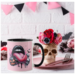 Caneca Engraçado Derramar o Dia das Bruxas Sensação de Ad