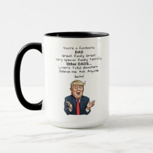 Caneca Engraçado Dia de os pais Trump Excelente Coffee M