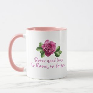 Caneca Engraçado diz sobre rosas e amor