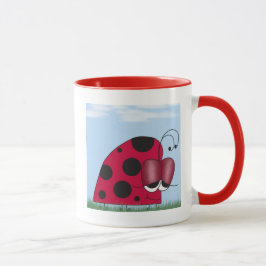 Caneca Engraçado e Euphoric Ladybug