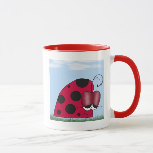 Caneca Engraçado e Euphoric Ladybug (Direita)
