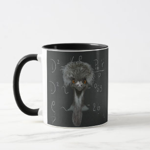 Caneca Engraçado Emu Einstein