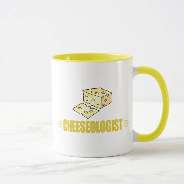Caneca Engraçado Eu Adoro Queijo (Direita)