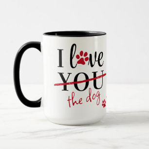 Caneca Engraçado Eu Amo Você Cachorro Foto Personalizada