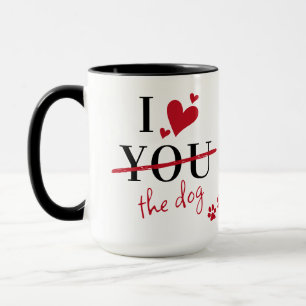 Caneca Engraçado Eu Amo Você Cachorro Namorados Foto Pers