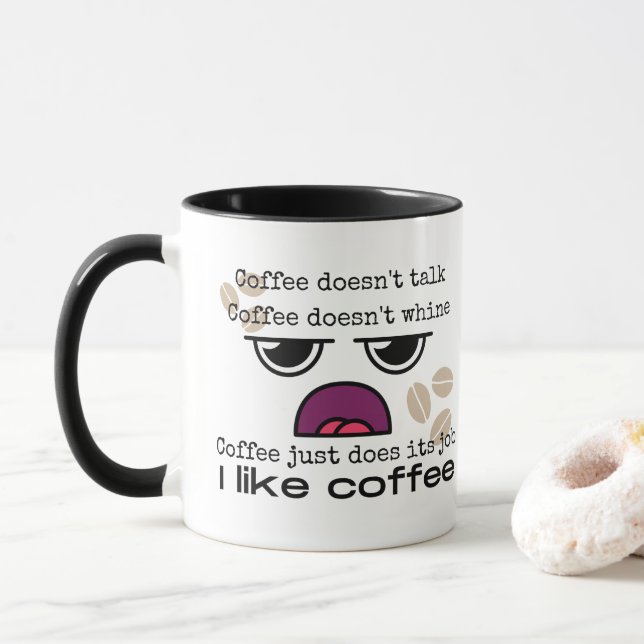 Caneca Engraçado Eu Gosto De Café (Com Donut)