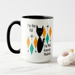 Caneca Engraçado Eu Não Sou Velho Sou Gato Preto Moderno