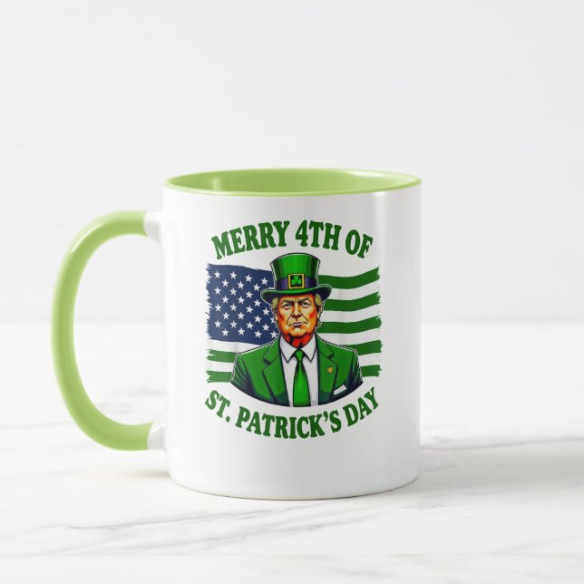 Caneca Engraçado Feliz 4º De Dia de São Patrício (Esquerda)