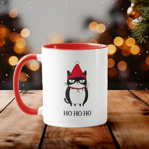 Caneca Engraçado Gato Catmas Humor Natal