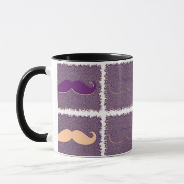 Caneca Engraçado Girly Mustache 6 (Esquerda)
