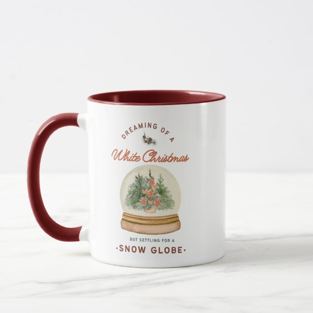 Caneca Engraçado Globo de Neve de Natal (Esquerda)