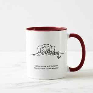 Caneca Engraçado Honestidade Política de Negócios Mug