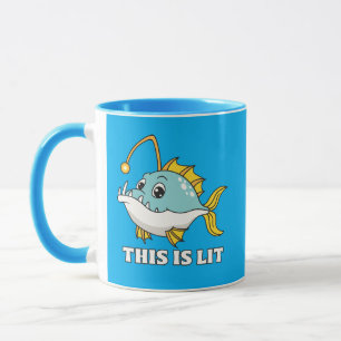 Caneca Engraçado Isto é Peixe Pescador Pun Cartoon Café M