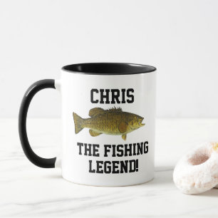 Caneca Engraçado Legenda de pesca Esportes de Boca-Pequen
