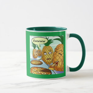 Caneca Engraçado LTCartoons Pineapple Pizza Comic