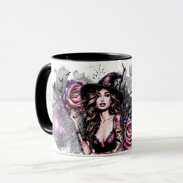 Caneca Engraçado Má Energia das Bruxas (Frente Esquerda)