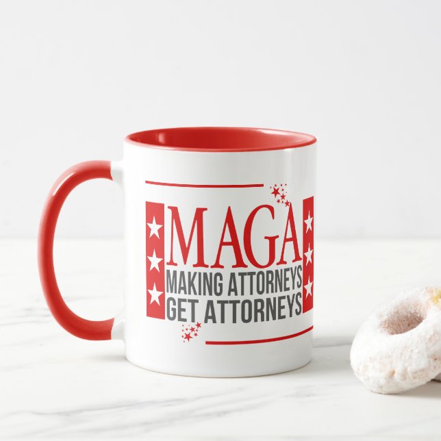 Caneca Engraçado MAGA Café Mug Uma Citação Política Sarcá (Com Donut)