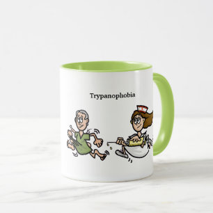 Caneca Engraçado Medo de Ter Uma Enfermeira Atirada