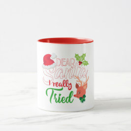 Caneca Engraçado Mensagem De Natal Caros Papais noeis Que