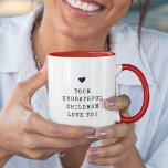 Caneca Engraçado Moderno Ingrata Crianças Dia de as mães<br><div class="desc">Chic, na moda e caneca de café personalizada dizendo "Suas Crianças Ingratas Te Adoram" na moderna tipografia da moda ao lado de um coração desenhado em uma caneca de café com duas tonalidades. Um presente perfeito para a linda e feroz mãe na sua vida por Dia de as mães -...</div>