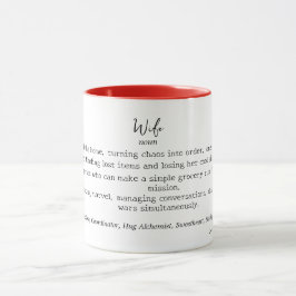 Caneca Engraçado Mug Personalizado de Definição de Esposa