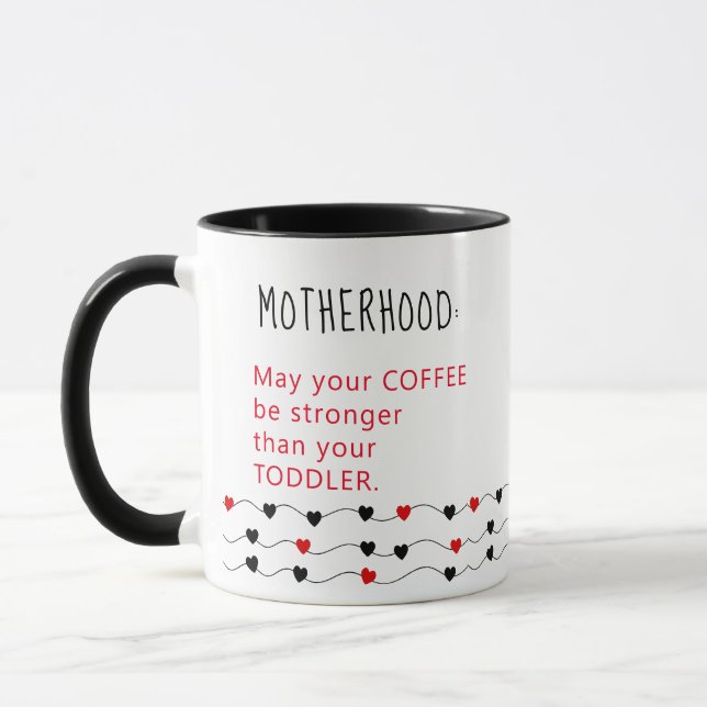 Caneca Engraçado Mugs para a mãe - Amor com café (Esquerda)