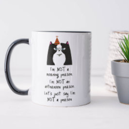 Caneca Engraçado Não é uma Pessoa da Manhã