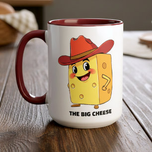 Caneca Engraçado O Grande Queijo Chapéu de Cowboy de 10 G