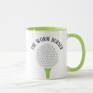 Caneca Engraçado O Verme Burner Golf Ball Tee