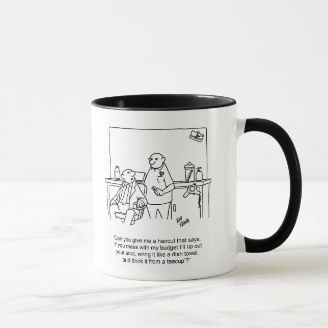 Caneca Engraçado Orçamento Comercial Mug Presente (Direita)