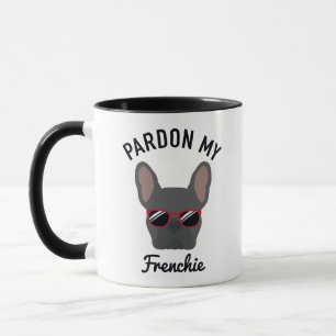 Caneca Engraçado Pardon, meu francês Blue Buldogue