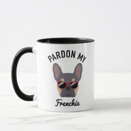 Caneca Engraçado Pardon meu francês Lilac Tan French Buld