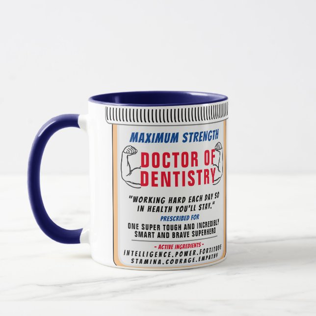 Caneca Engraçado personalizado Melhor Dentista Dotado Mug (Esquerda)