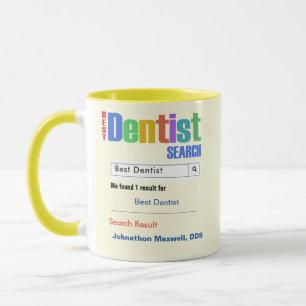 Caneca Engraçado personalizado Melhor Dentista Dotado Mug