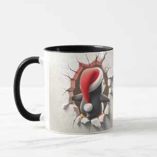 Caneca Engraçado Pinguim-Pinguim-Pinguim-Natal