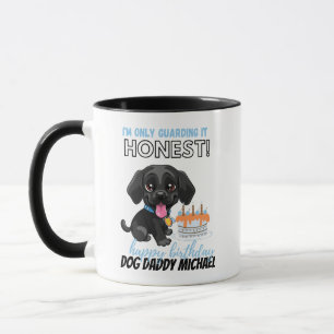Caneca Engraçado Presente de Aniversário para Pai Negra L