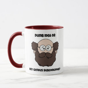 Caneca Engraçado Professor Cartoon, Genius ou Dumb