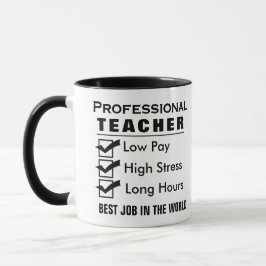 Caneca Engraçado Professor Personalizado Mug