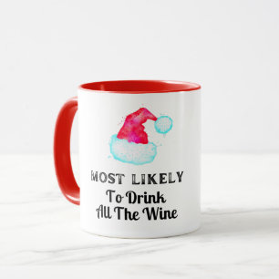 Caneca Engraçado Provavelmente Vai Beber Todo o Vinho