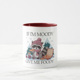 Caneca Engraçado Raccoon Se eu for Moody Winter